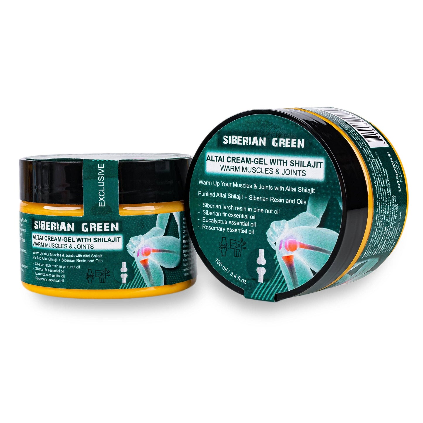 Altai Cream-Gel “Warm Muscles & Joints” with Shilajit Pine Nut Essential Oils Resin and Herbs 100ml