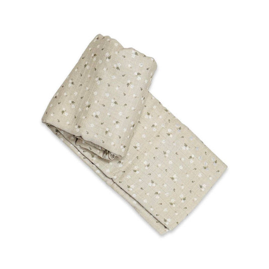 Ditsy Floral Muslin Swaddle Baby Blanket (Organic Cotton)