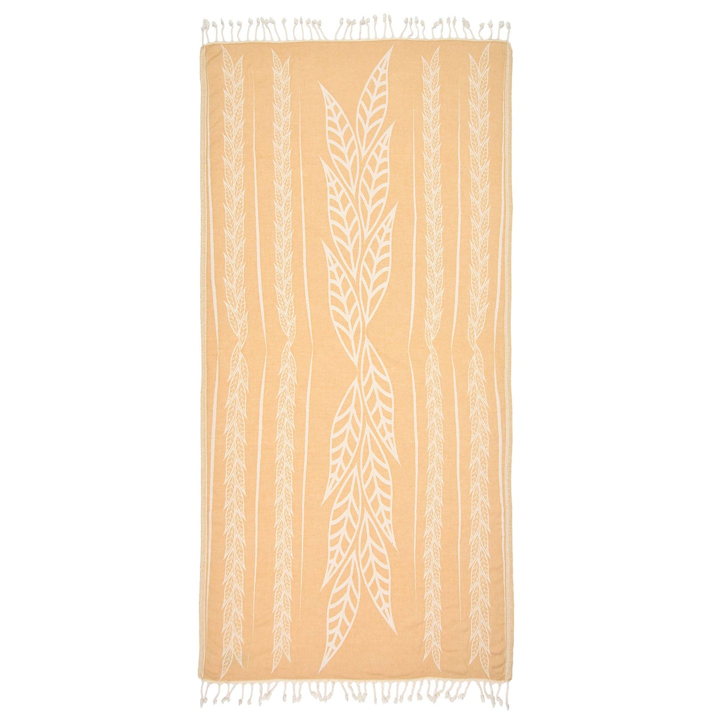 *Exclusive Wheat Leaves Peshtemal Pure Cotton Beach Towel