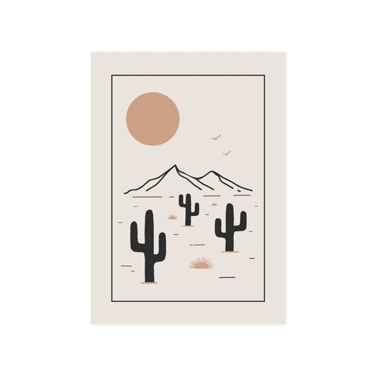 Cactus Print - Tan