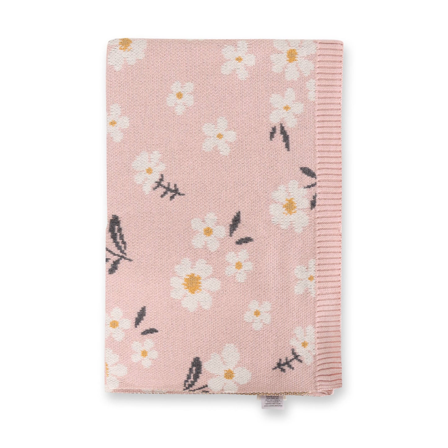 Daisy Floral - Organic Jacquard Sweater Knit Baby Blanket