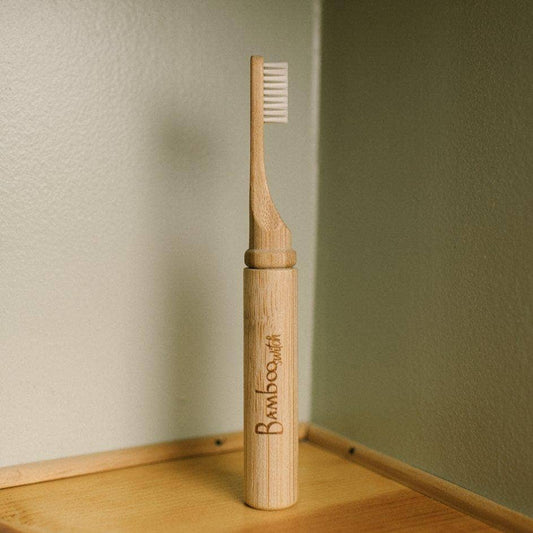 100% Compostable Bamboo Travel Toothbrush | Stocking Stuffer