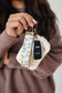 Keychain Wallet with Wrist Lanyard, Compact Card Holder