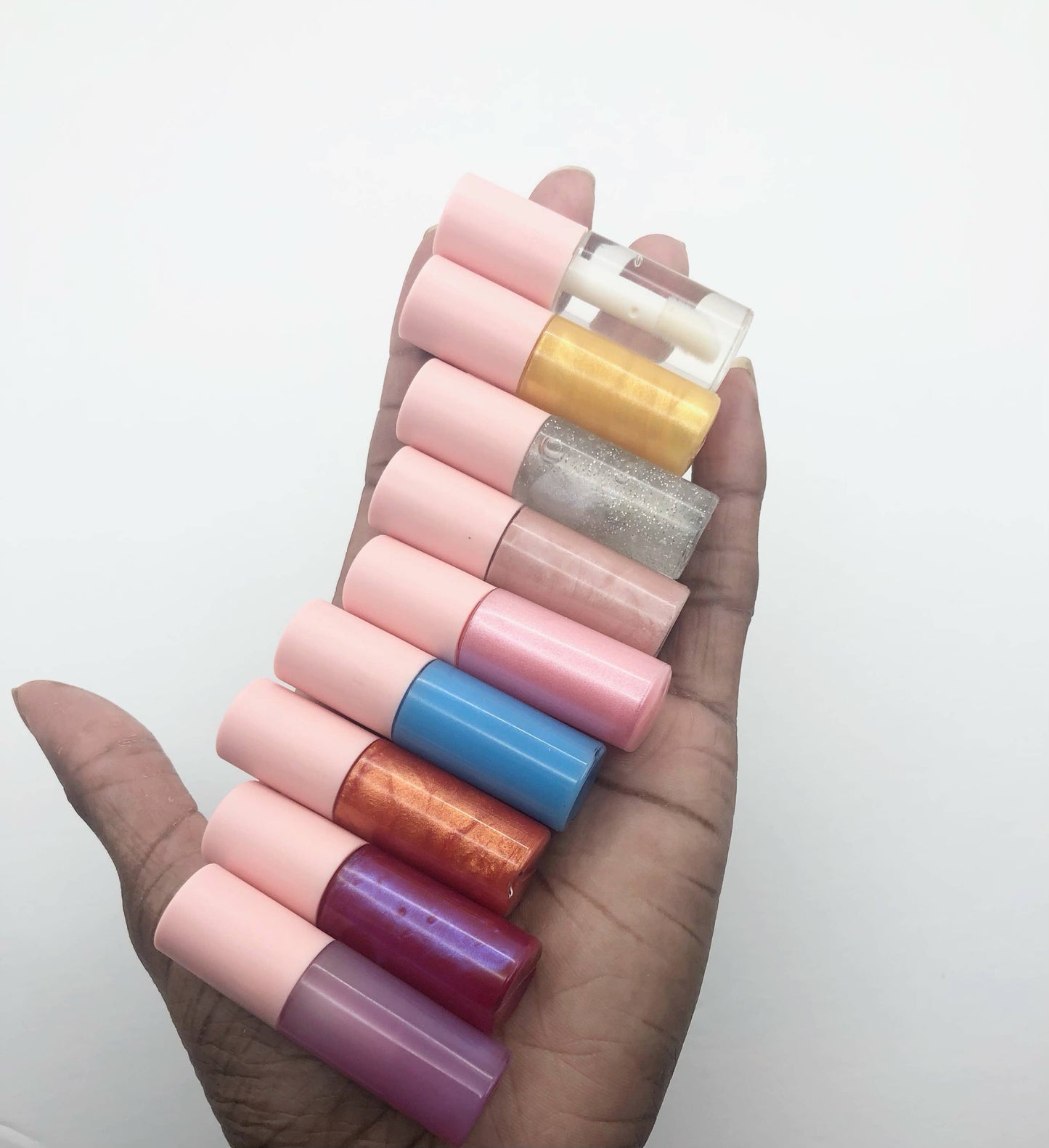 Fun Size 3.5 ML Mini Lip Gloss | Gift for Her | Beauty Gift: Strawberry Vanilla / Soft Pink