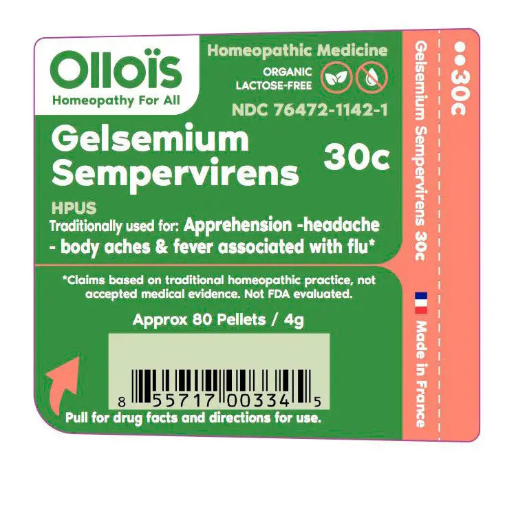 Olloïs Gelsemium Sempervirens 30C Vegan Organic; 80 Pellets