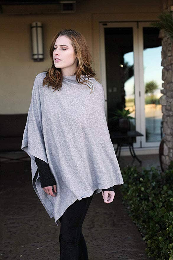 Women's Eco-Chic Poncho Sweater Knit Pullover (Organic)