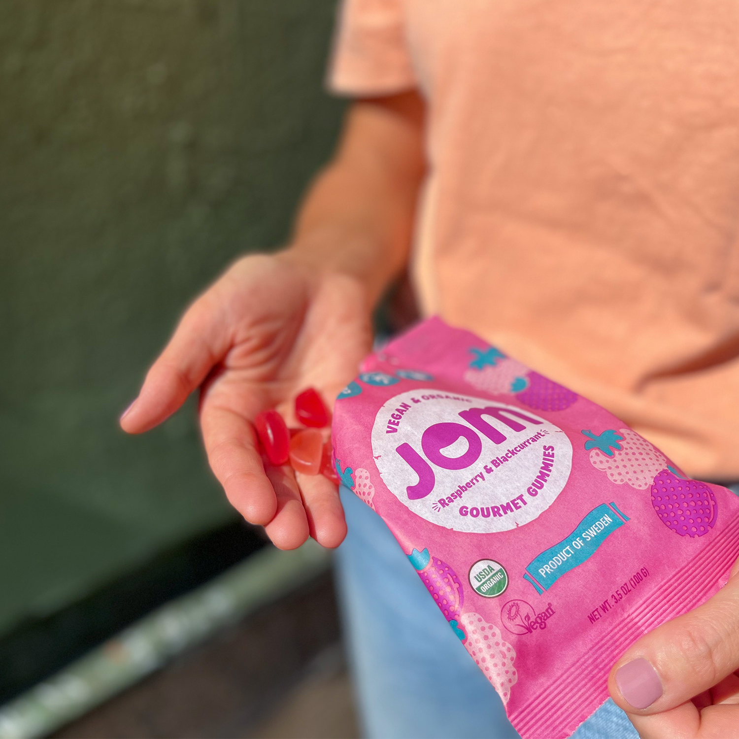 Swedish Raspberry Kram Organic and Vegan Swedish Raspberry & Blackcurrant Gummies. – Three ...