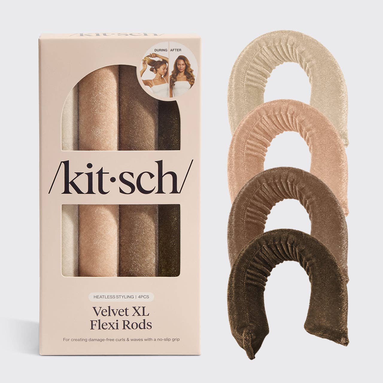 Velvet XL Flexi Rods 4pc Set - Eucalyptus
