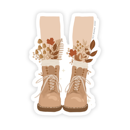 Walking into Autumn Sticker