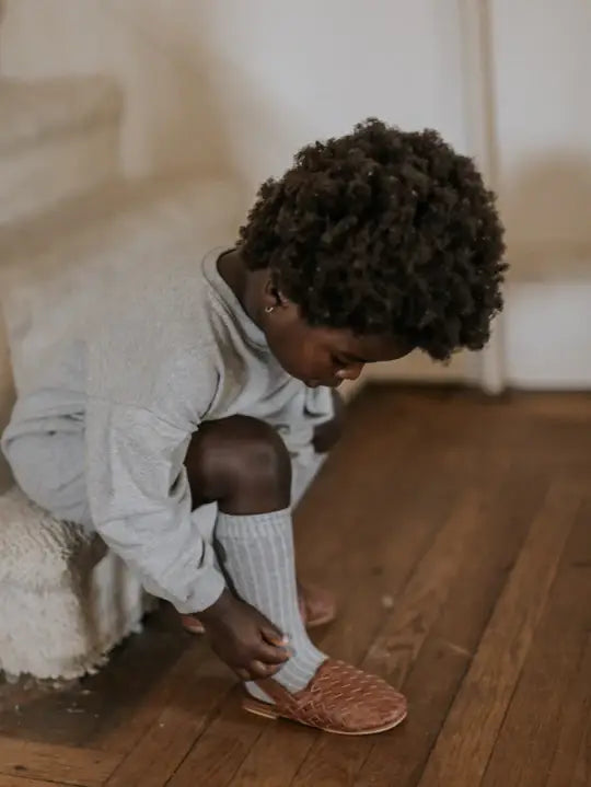 The Ribbed Socks: Walnut