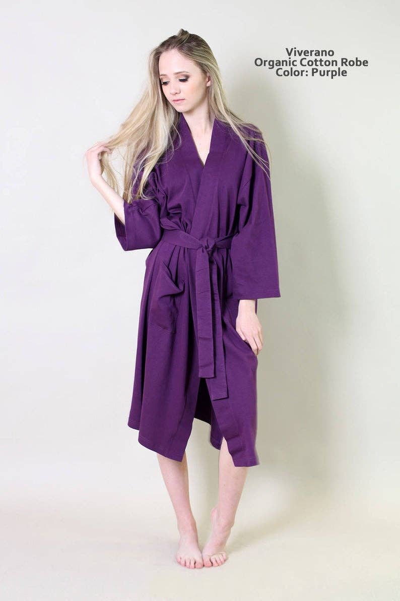 Women's Organic Cotton Bathrobe & Spa Robe