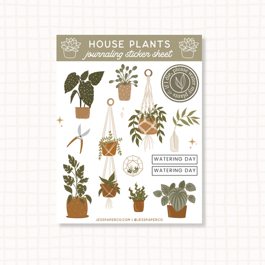 House Plant Sticker Sheet
