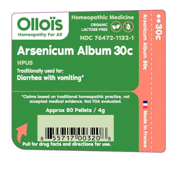 Olloïs Arsenicum Album 30C Vegan Organic Kosher, 80 Pellets