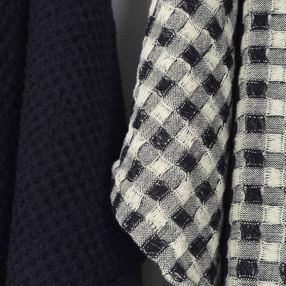 Waffle Tea Towel Set/2 - Black