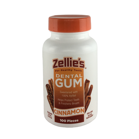 Zellie's Xylitol Dental Gum - Cinnamon 100ct Jar