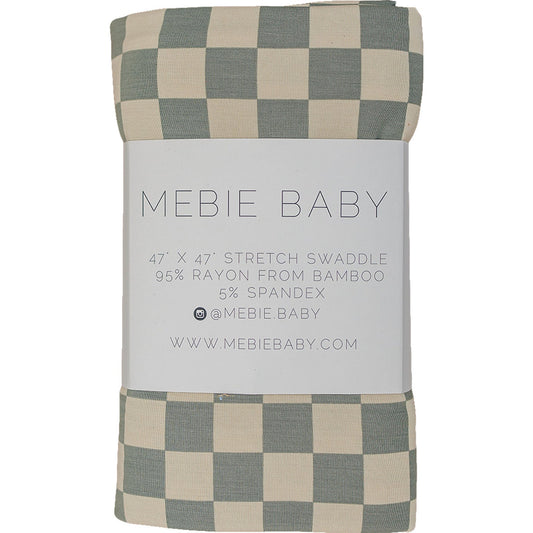Stretch Swaddle Light Green Checkered