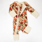 Organic Cotton Baby Pajamas 2-Way Zip Front Zipper Sleeper, Petunia