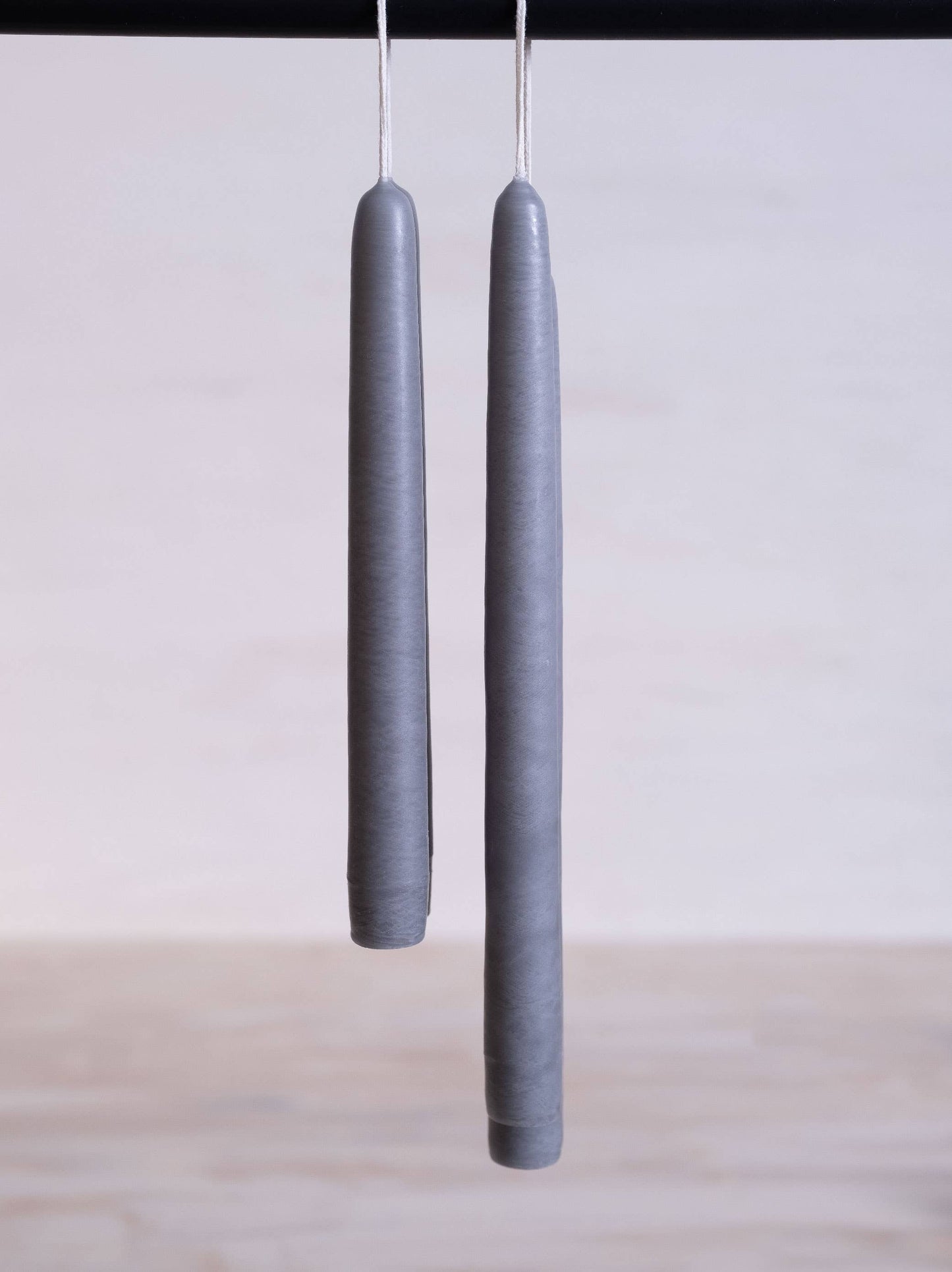 Tapered Candles - Mineral Gray: 10"