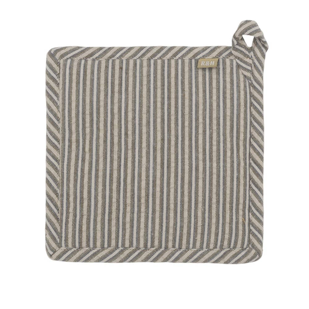 Pot Holder - Seersucker - Green