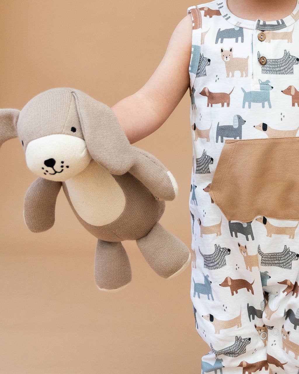 Rocky Lil Dog Knit Stuffed Animal Soft Toy (Organic)