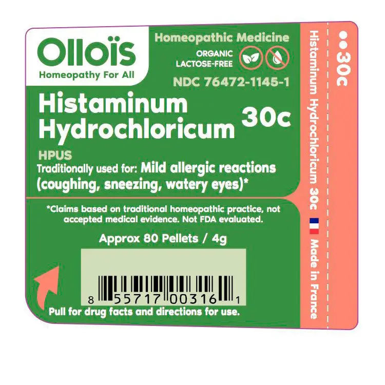 Olloïs Histaminum Hydrochloricum 30C Vegan Organic, 80 Pel.