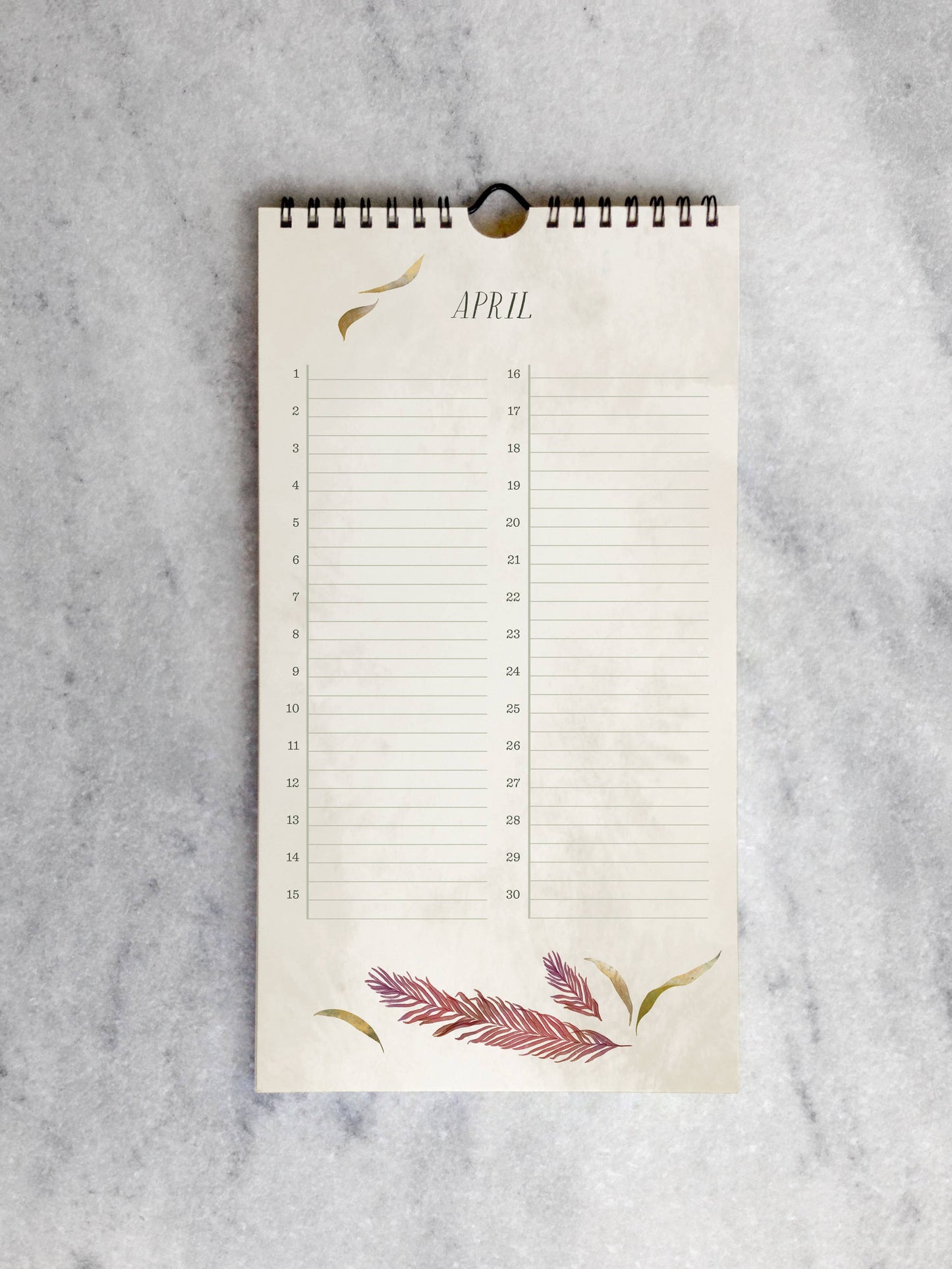 Field Flowers Celebration Calendar | Birthday Calendar