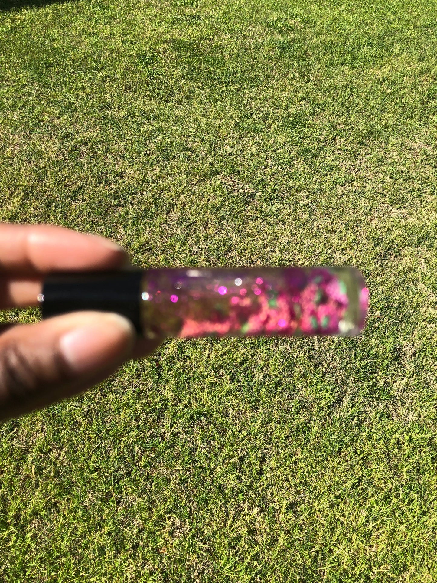 Juicy Fruit Lip Oil: Red Glitter / Strawberry Juicy Fruit