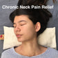 Cervical Neck Pillow - Unbleached Denim, Cherry Print Case