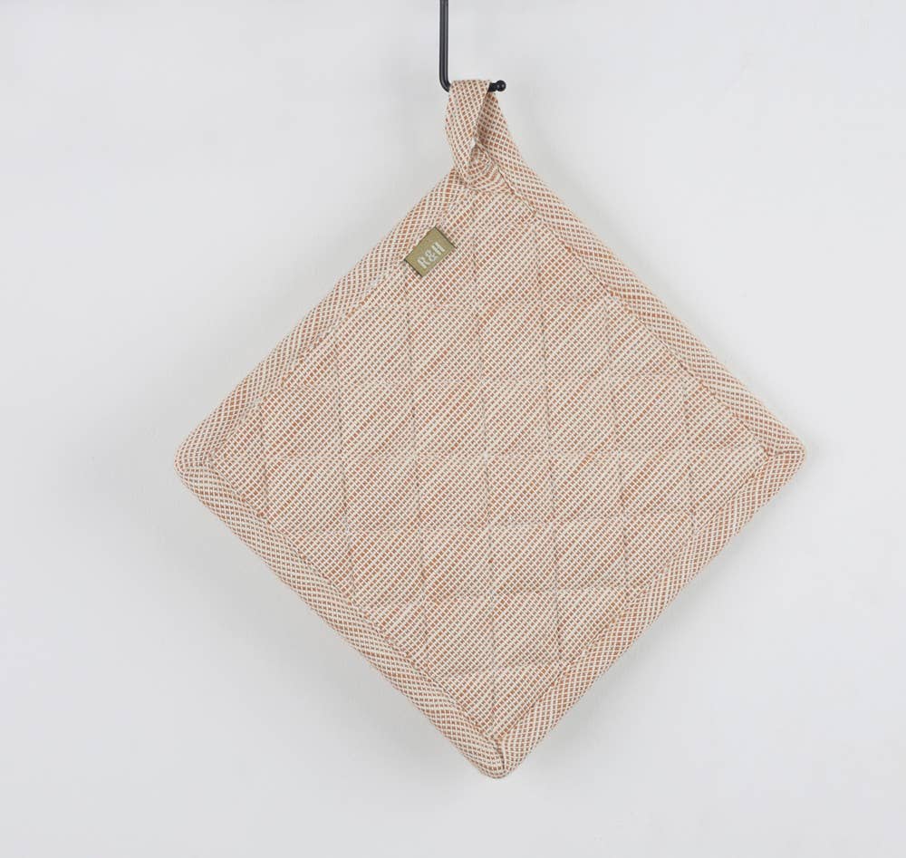 Potholder - Trivet - Slub Chambray Rust