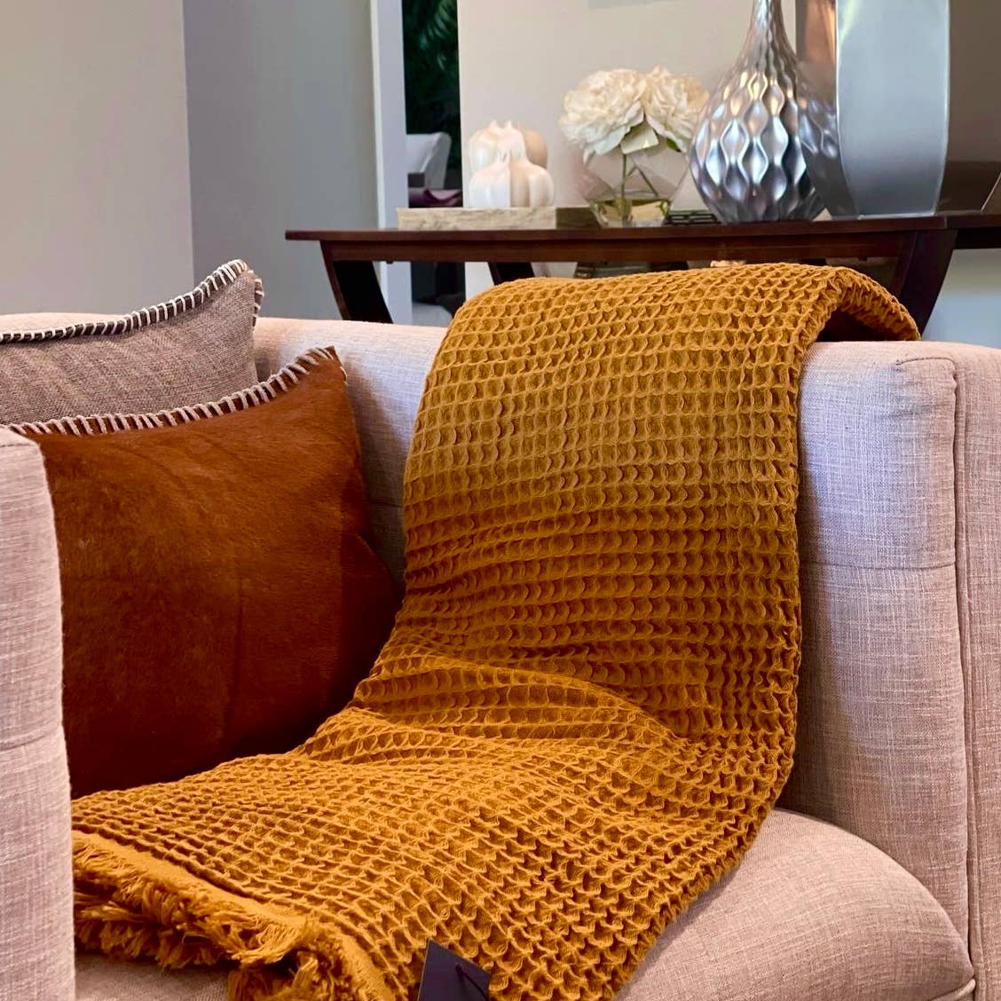 Waffle Soft 100% Turkish Cotton Blanket