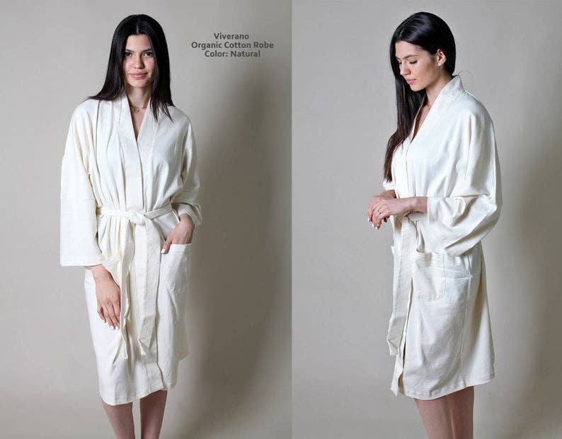 Women's Organic Cotton Bathrobe & Spa Robe
