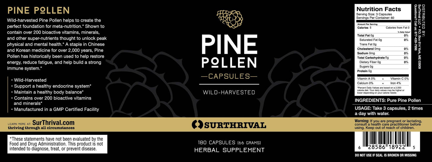 Pine Pollen Powder & Capsules