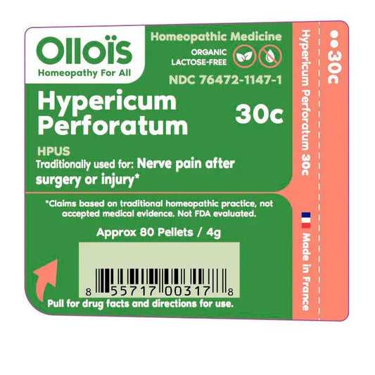 Olloïs Hypericum Perforatum 30C Vegan Organic Kosher, 80ct