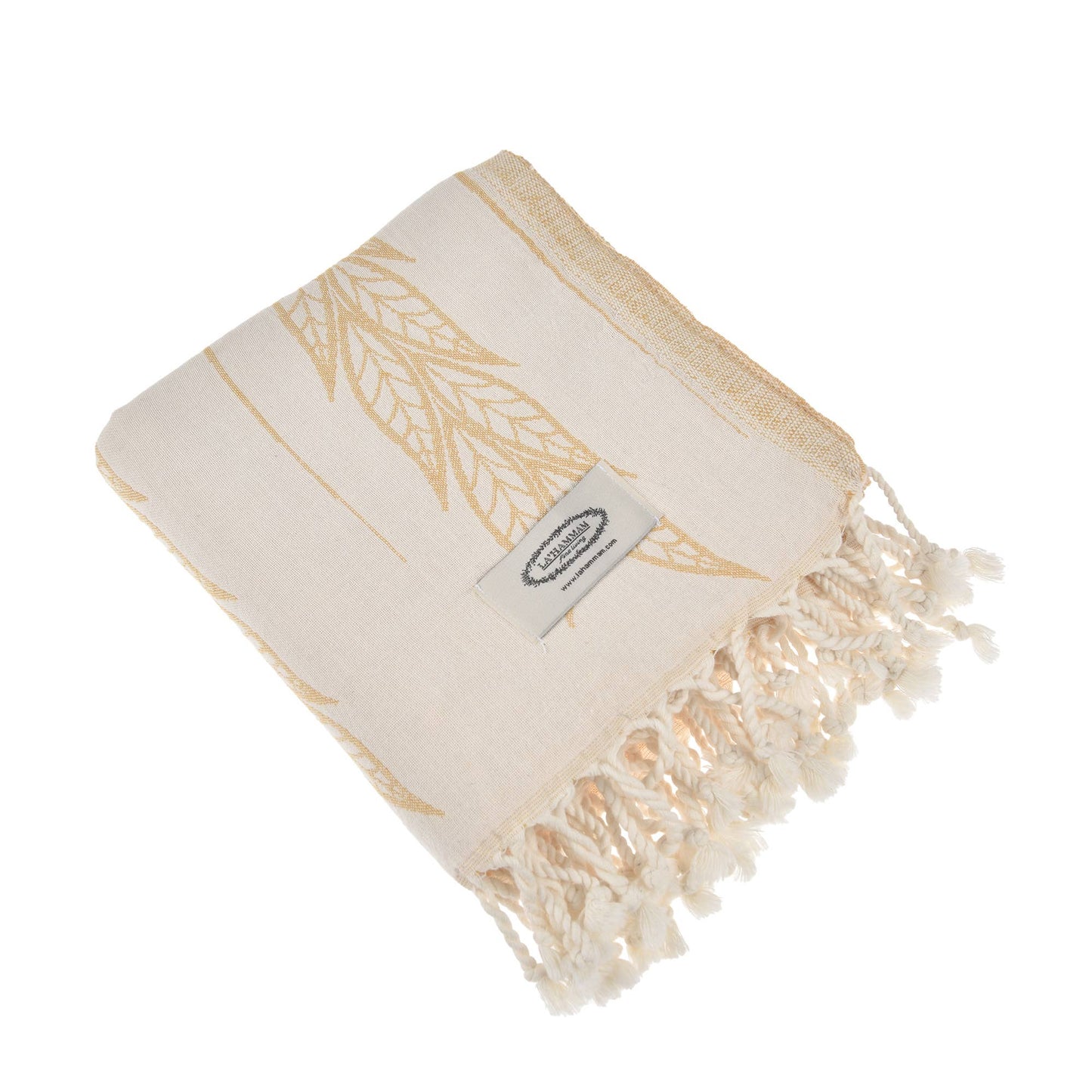 *Exclusive Wheat Leaves Peshtemal Pure Cotton Beach Towel