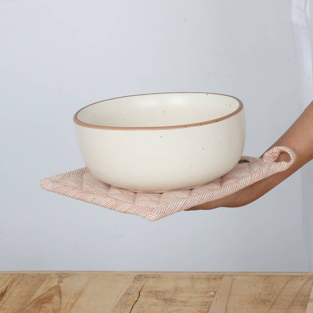 Potholder - Trivet - Slub Chambray Rust