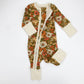 Organic Cotton Baby Pajamas 2-Way Zip Front Zipper Sleeper, Daisy