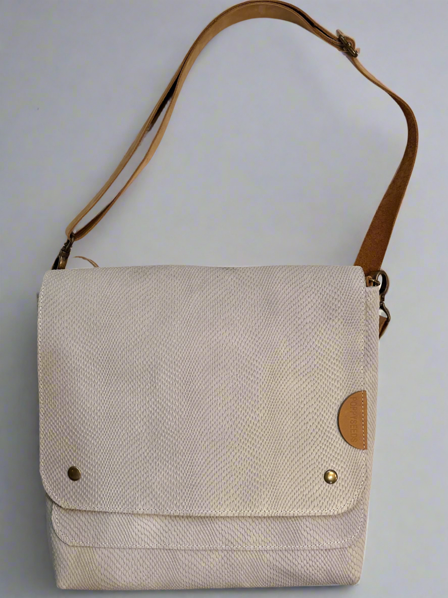 Leather Scaled “Messenger” Purse