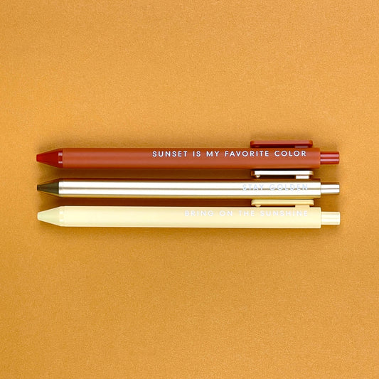 Sunshine Jotter Gel Pen: Set of 3