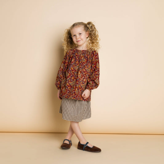 Youth Skirt | Walnut Check