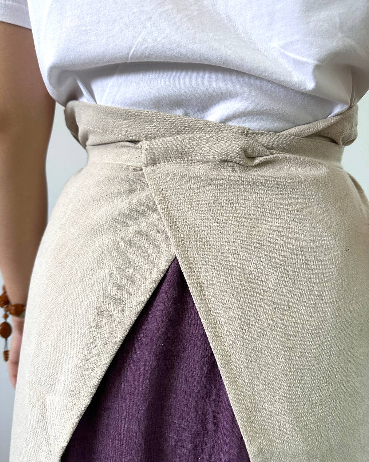 Linen Half Apron with Pockets