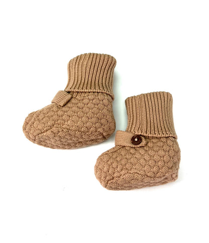 Milan Earthy Baby Booties Shoes Sweater Knit -Organic Cotton