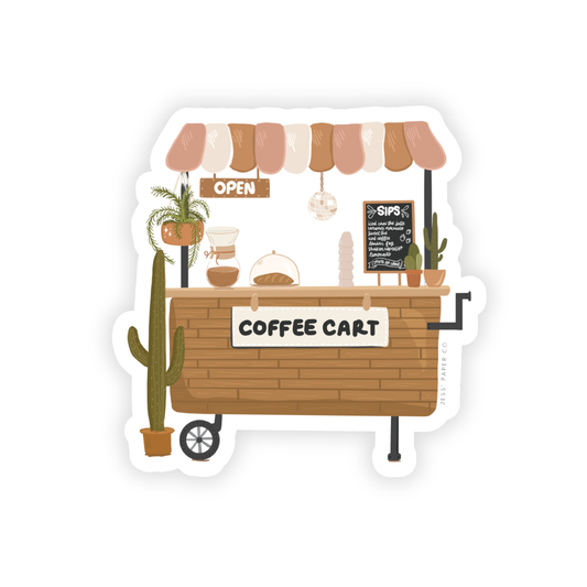 Coffee Cart Sticker