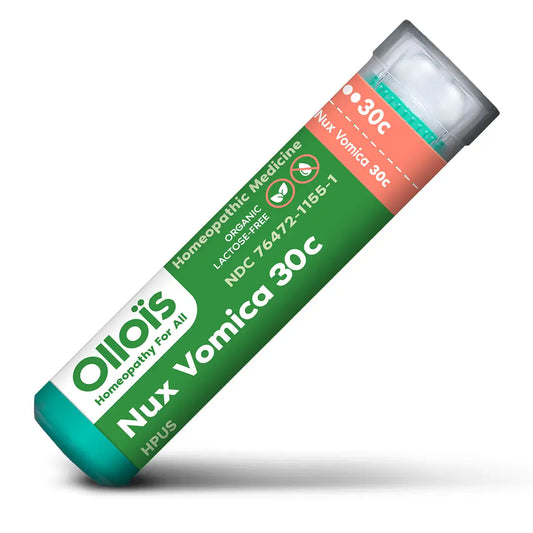 Olloïs Nux Vomica 30C Vegan Organic, 80 Homeopathic Pellets