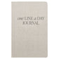 Tan One Line A Day Fabric Journal - Stationery Gifts