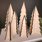 Wood 3D Blank Unfinished Trees Holiday Christmas Decor