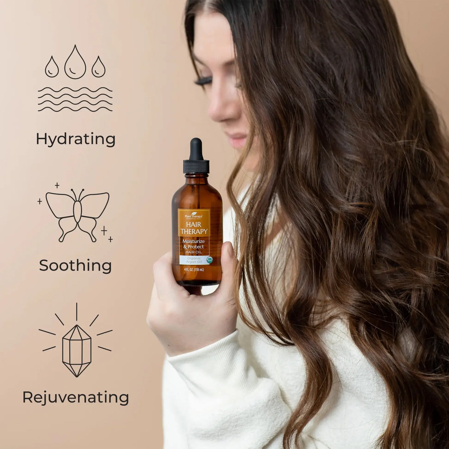 Hair Therapy Moisturize & Protect  (100% Organic Argan Oil)