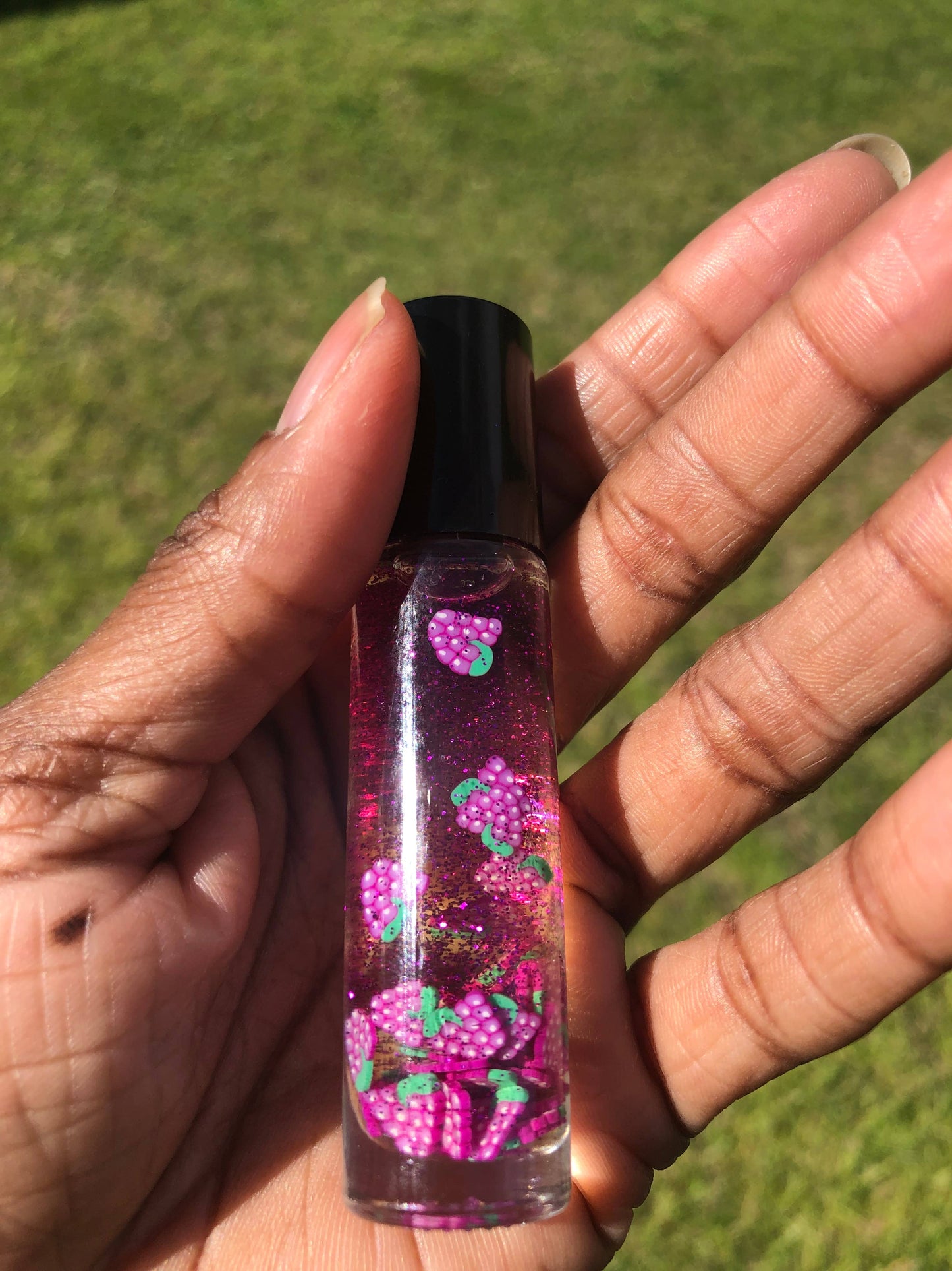 Juicy Fruit Lip Oil: Pink Glitter / Strawberry Juicy Fruit