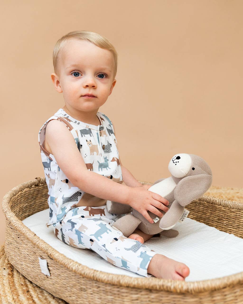 Rocky Lil Dog Knit Stuffed Animal Soft Toy (Organic)