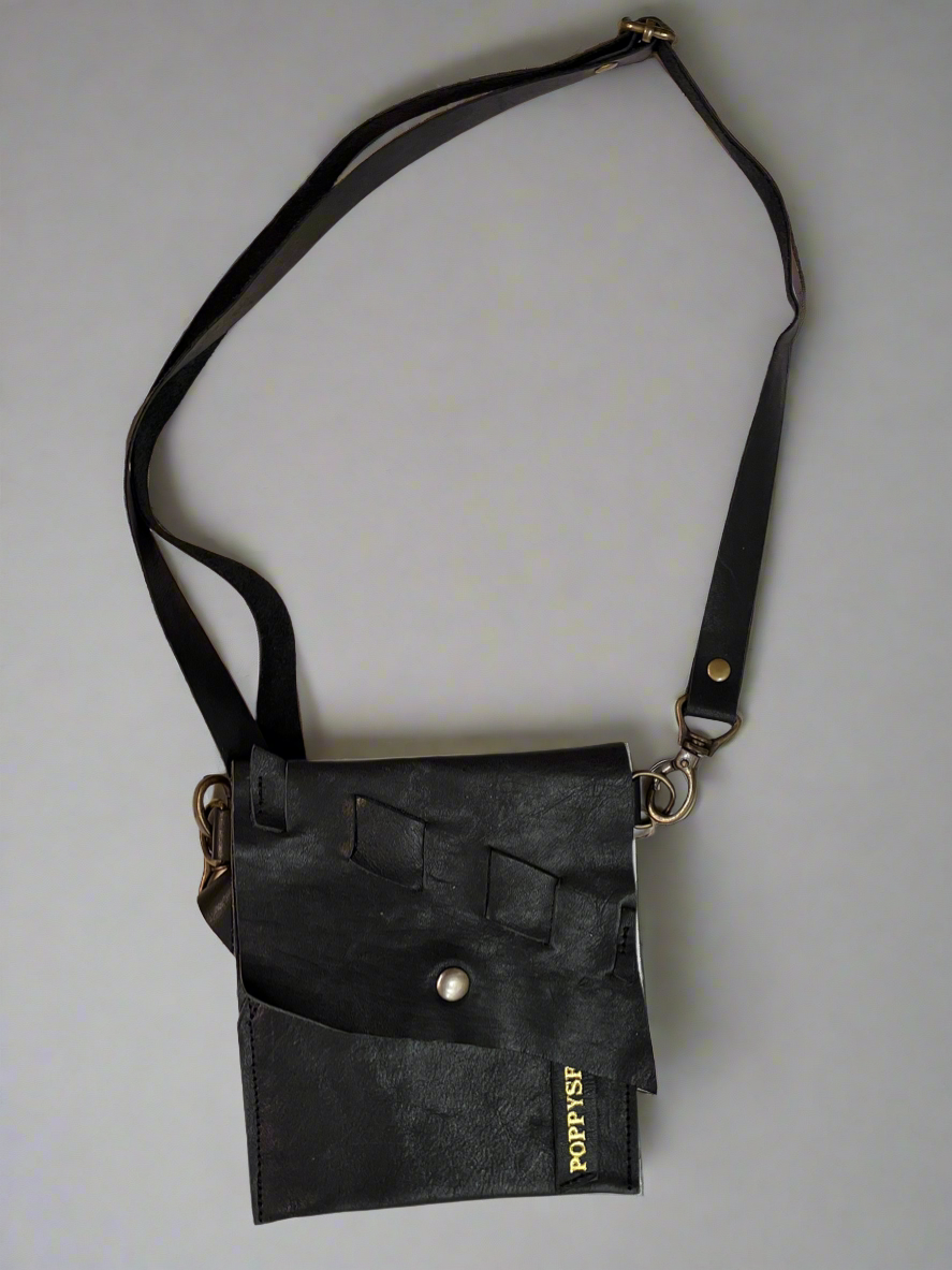 Small Black Leather Purse