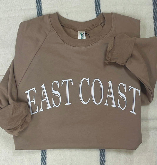 EAST COAST Graphic Sweatshirt Taupe/White